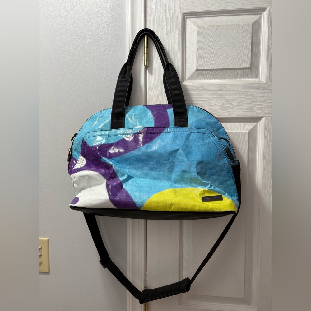 Vibrant Women's Travel Bag with Black Handles
